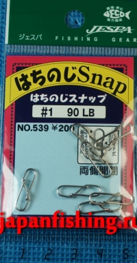 застёжки Jespa №539 #1 90lb 7шт silver
