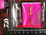 Daiwa Bassers Worm Hook SS WKY #2/0 6шт